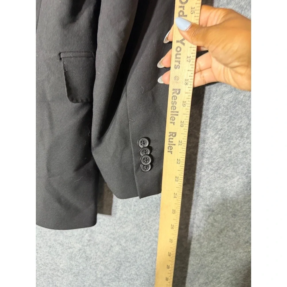 Banana Republic Mens 38 Short Tailored Fit Black 2 Button Blazer 616371-00
